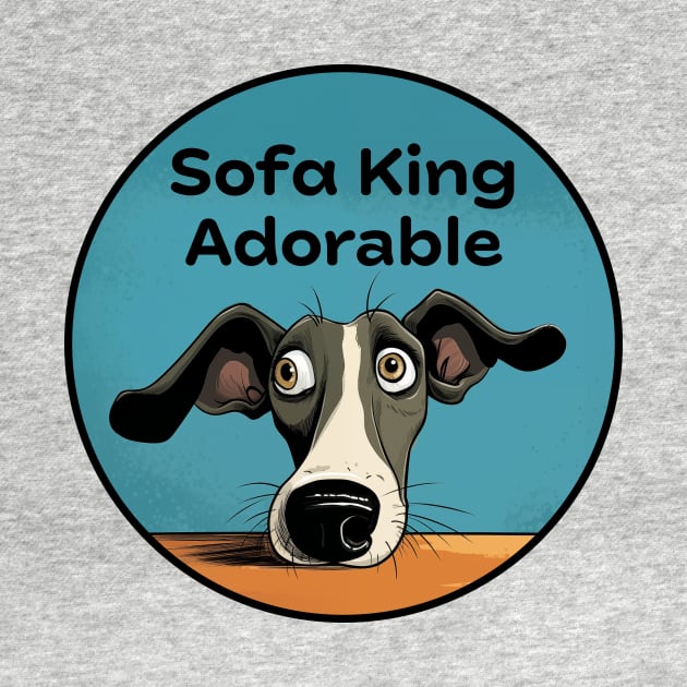 sofa king adorable dog by Houndie Love